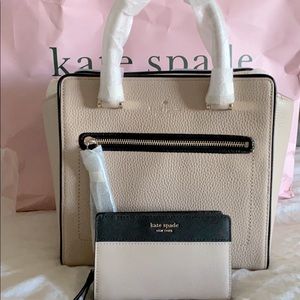 New!! Kate Spade purse & matching wallet. Beige